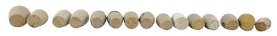 Lot 214 - COLLECTION OF 15 STONEWARE CREAM JUGS, NAMED