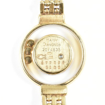 Lot 345 - CHOPARD 18CT GOLD HAPPY DIAMONDS LADIES WRISTWATCH