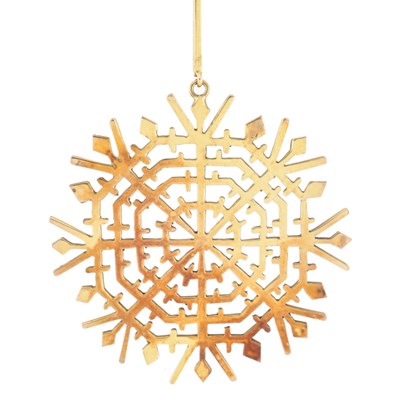 Lot 33 - HALLMARKED 9CT GOLD SNOWFLAKE PENDANT
