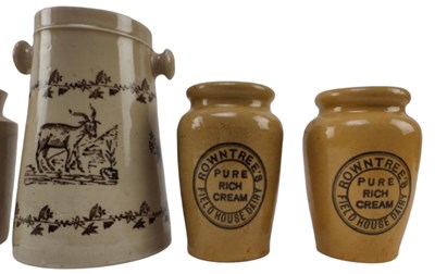 Lot 224 - VINTAGE ADVERTISING. COLLECTION OF SIX STONEWARE JUGS