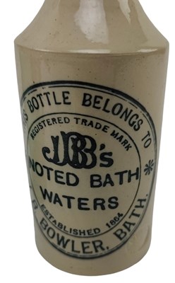 Lot 219 - VINTAGE ADVERTISING. BOWLER OF BATH STONEWARE BOTTLE & ANOTHER