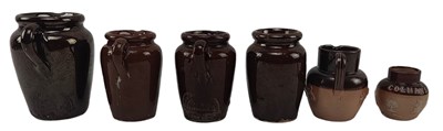 Lot 232 - VINTAGE ADVERTISING. COLLCETION OF FOUR STONEWARE JUGS & COLMAN'S POT