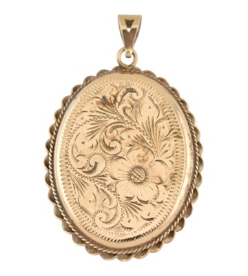Lot 365 - HALLMARKED 9CT GOLD PENDANT LOCKET
