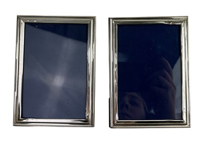 Lot 75 - PAIR OF LATE 20TH CENTURY ITALIAN 925 SILVER PHOTO FRAMES