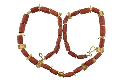 Lot 334 - JENNY TURTILL - NATURAL CORAL BEAD NECKLACE