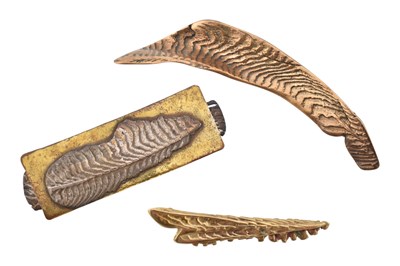 Lot 351 - JENNY TURTILL THREE NATURALIST CUTTLEFISH DESIGN BROOCH PINS