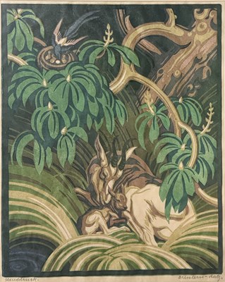 Lot 101 - NORBERTINE BRESSLERN-ROTH (AUSTRIAN, 1891-1978) - GAZELLE & FAWN, 1930S