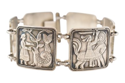 Lot 148 - DAVID ANDERSEN NORWEGIAN 830 SILVER FAIRY TALE BRACELET