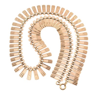 Lot 182 - HALLMARKED 9CT GOLD FRINGE NECKLACE