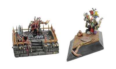 Lot 418 - WARHAMMER - CHAOS SKULLTAKER & ORK PIRATE KAPTIN BADRUKK