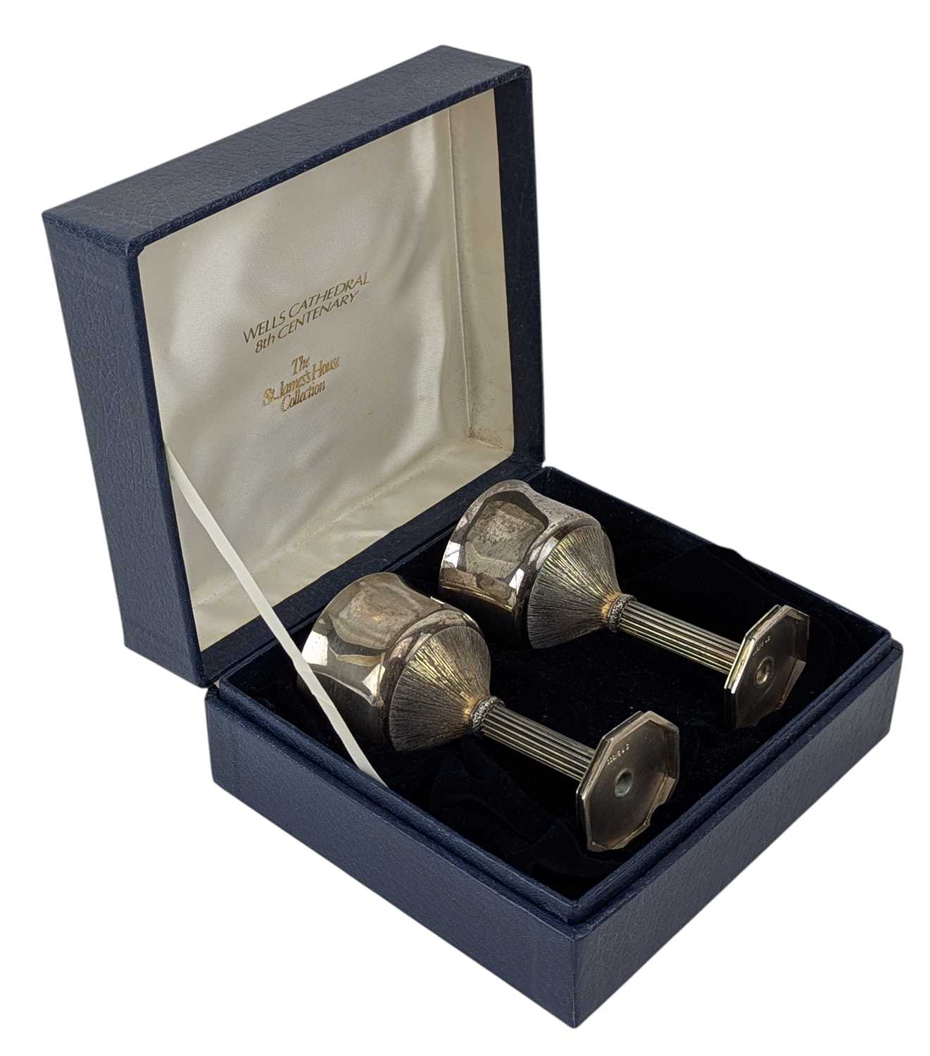 Lot 2 - PAIR OF ELIZABETH II PARCEL GILT CASED WELLS CATHEDRAL GOBLETS