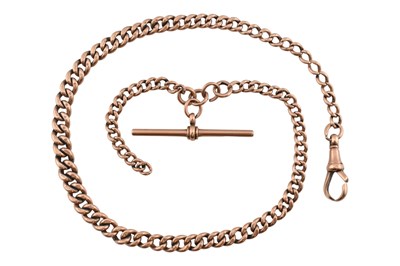 Lot 330 - 9CT GOLD WATCH CHAIN