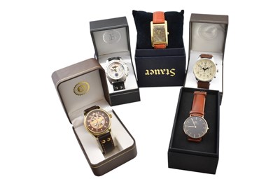 Lot 322 - COLLECTION OF FIVE GENTLEMANS BOXED WRISTWATCHES