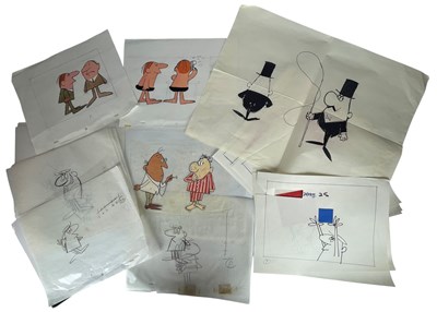 Lot 109 - HAROLD WHITAKER - c1970 A COLLECTION OF ANIMATION CELS AND SKETCHES - PINK PANTHER STYLE