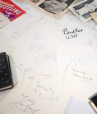 Lot 4 - WRESTLING - LARGE COLLECTION OF AUTOGRAPHS