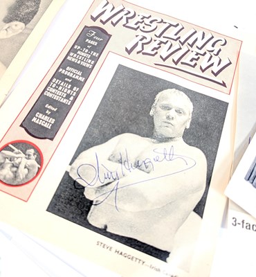 Lot 4 - WRESTLING - LARGE COLLECTION OF AUTOGRAPHS