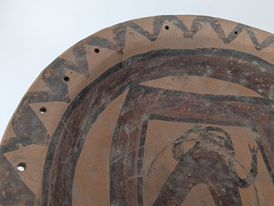 Lot 46 - LARGE CHINESE PAINTED NEOLITHIC POTTERY MAJIAYAO STEM FOOD VESSEL 马家窑 彩绘 高脚豆