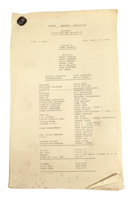 Lot 227 - LIVE FROM HER MAJESTY'S - JIMMY TARBUCK - ORIGINAL SCRIPT