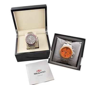 Lot 93 - OCEANAUT BALTICA STAINLESS STEEL GENTLEMEN'S WRISTWATCHES