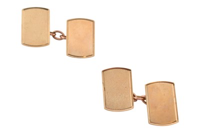 Lot 361 - PAIR OF HALLMARKED 9CT GOLD CUFFLINKS