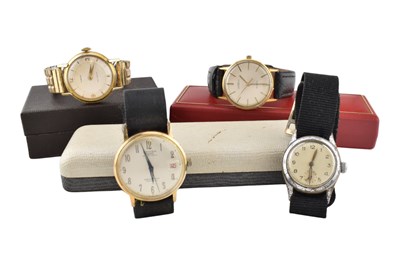 Lot 338 - COLLECTION OF VINTAGE 1970S GENTLEMANS WRISWATCHES (4)