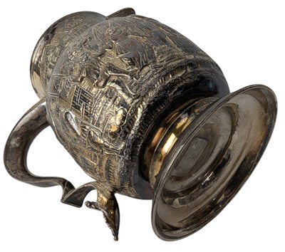 Lot 4 - LARGE EARLY 20TH CENTURY CONTINENTAL SILVER REPOUSSE WATER JUG