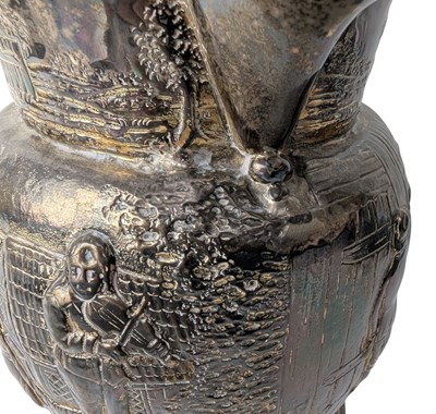 Lot 4 - LARGE EARLY 20TH CENTURY CONTINENTAL SILVER REPOUSSE WATER JUG