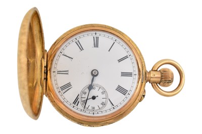Lot 153 - 18CT GOLD FULL HUNTER FOB - POCKET WATCH