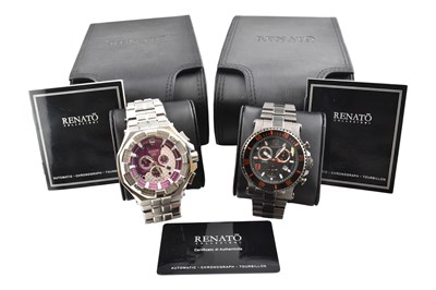 Lot 73 - A PAIR OF RENATO GENTLEMAN'S WRISTWATCHES