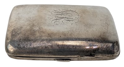 Lot 67 - 20TH CENTURY GEORGE V HALLMARKED SILVER CIGARETTE CASE