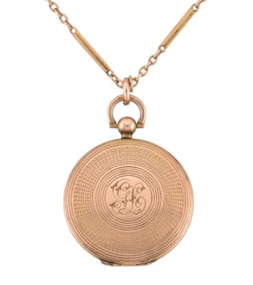 Lot 341 - EDWARDAN 9CT GOLD LOCKET PENDANT NECKLACE