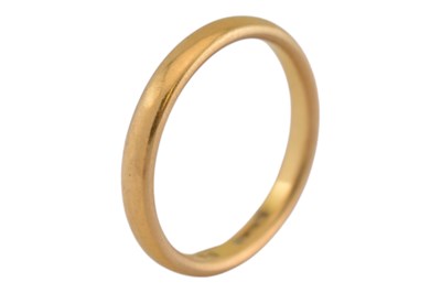 Lot 345 - HALLMARKED 22CT GOLD BAND RING