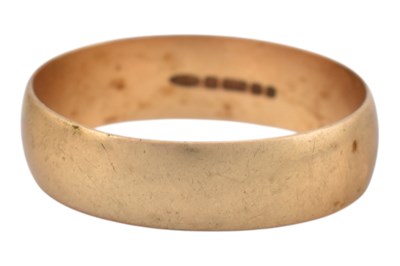 Lot 532 - HALLMARKED 9CT GOLD BAND RING