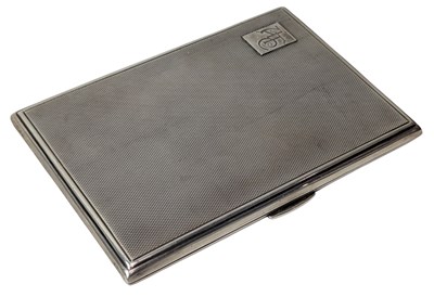 Lot 63 - 20TH CENTURY GEORGE VI HALLMARKED SILVER CIGARETTE CASE