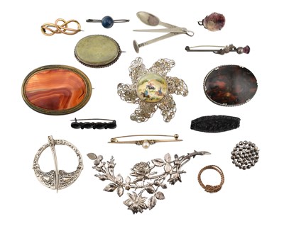 Lot 396 - SELECTION OF VINTAGE & ANTIQUE JEWELLERY