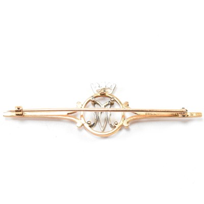 Lot 4 - ROYAL INTEREST PRINCESS MARGARET MONOGRAM BROOCH PIN