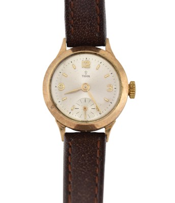 Lot 60 - HALLMARKED 9CT GOLD TUDOR LADIES WRISTWATCH
