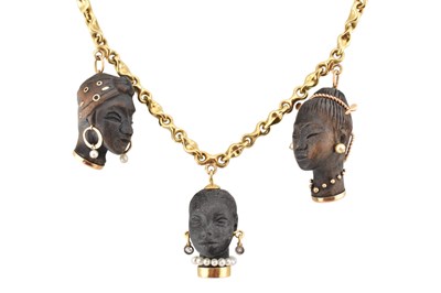 Lot 11 - CHIMENTO 18CT GOLD ITALIAN BLACKAMOOR PENDANT NECKLACE