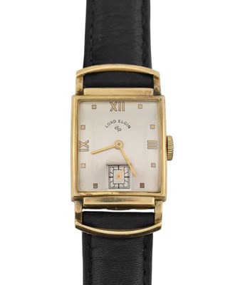 Lot 517 - EARLY 20TH CENTURY LORD ELGIN 14CT GOLD FILLED WRISTWATCH