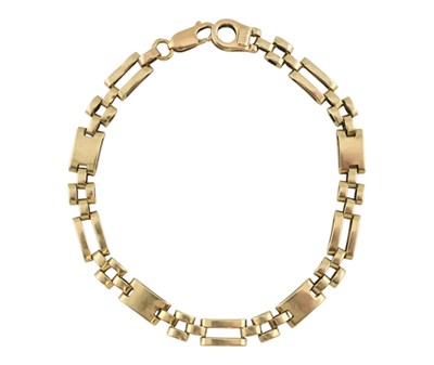 Lot 314 - 18CT GOLD GOLD FANCY LINKED BRACELET