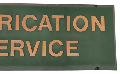 Lot 110 - LUBRICATION SERVICE - MID CENTURY ACRYLIC ADVERTISEMENT
