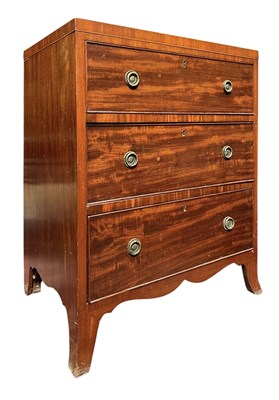 Lot 417 - 18TH CENTURY GEORGE III MAHOGANY CHEST OF DRAWERS