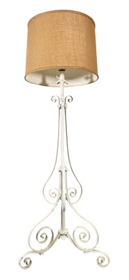 Lot 522 - 20TH CENTURY WROUGHT IRON STANDARD LAMP LIGHT