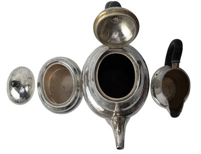 Lot 10 - GEORG JENSEN - DANISH 925 SILVER THREE-PIECE COFFEE SERVICE