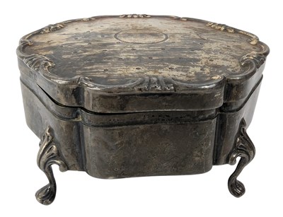 Lot 51 - EDWARD VII HALLMARKED SILVER LIDDED DRESSING TABLE JEWELLERY BOX