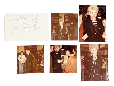 Lot 51 - MUSIC - BILLY IDOL - VINTAGE AUTOGRAPH AND UNPUBLISHED PHOTOGRAPHS