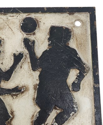 Lot 79 - 20TH CENTURY CAST IRON CHILDREN SIGN