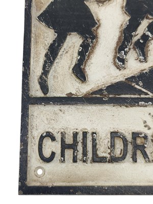 Lot 79 - 20TH CENTURY CAST IRON CHILDREN SIGN