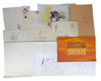 Lot 96 - HAROLD WHITAKER - COLLECTION OF ANIMATION CELS, SKETCHES AND PRINTS