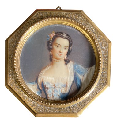 Lot 125 - AFTER ROSALBA CARRIERA - PORTRAIT OF BARBARA CAMPANINI - WATERCOLOUR ON IVORY